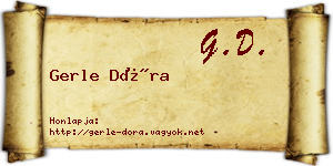 Gerle Dóra névjegykártya
